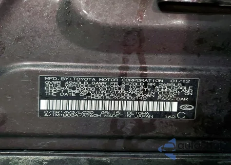 2013 Lexus Gs 350 Base z USA, uszkodzony, nr VIN JTHCE1BL9D5002140